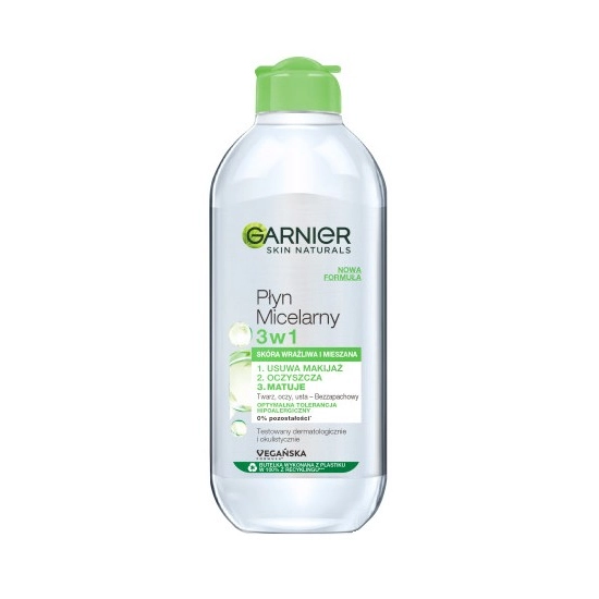 Garnier Essentials  Płyn micelarny do cery normalnej i mieszanej 3w1  400ml