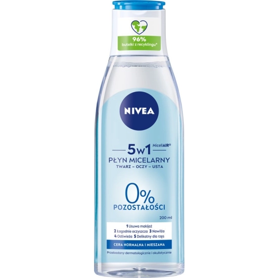 Nivea Płyn micelarny do demakijażu do cery normalnej i mieszanej  200ml