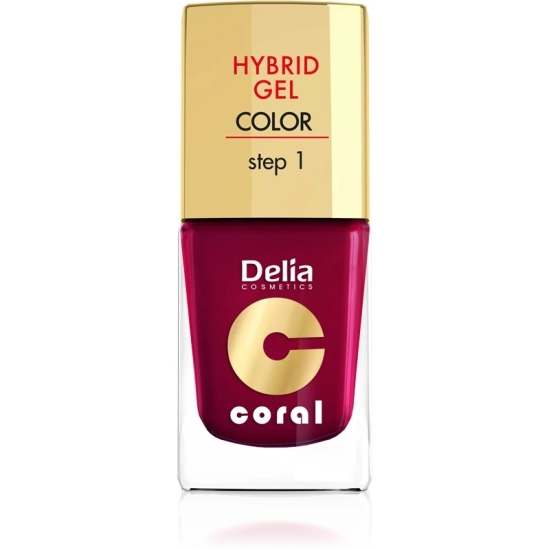 Delia Cosmetics Coral Hybrid Gel Emalia do paznokci nr 18 marsala 11ml