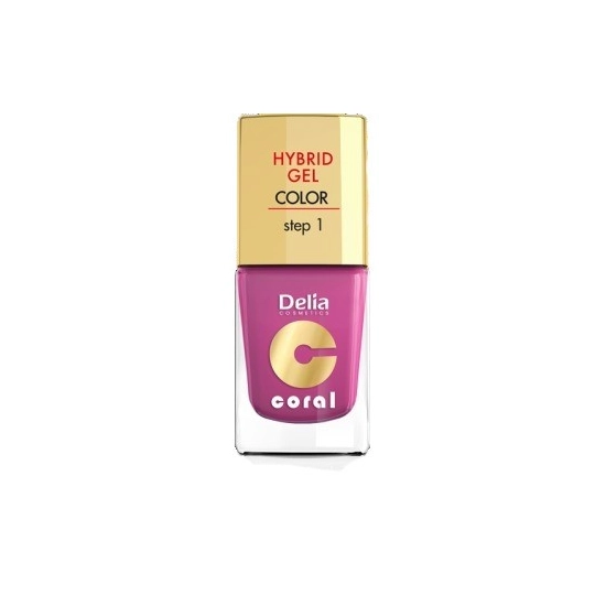 Delia Cosmetics Coral Hybrid Gel Emalia do paznokci nr 21 fuksja 11ml