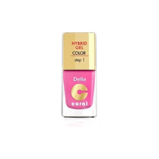 Delia Cosmetics Coral Hybrid Gel Emalia do paznokci nr 22 landrynkowy róż 11ml