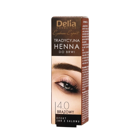 Delia Cosmetics Henna do brwi 4.0 Brązowa  1szt
