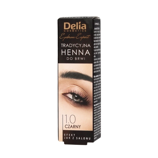 Delia Cosmetics Henna do brwi 1.0 Czarna  1szt