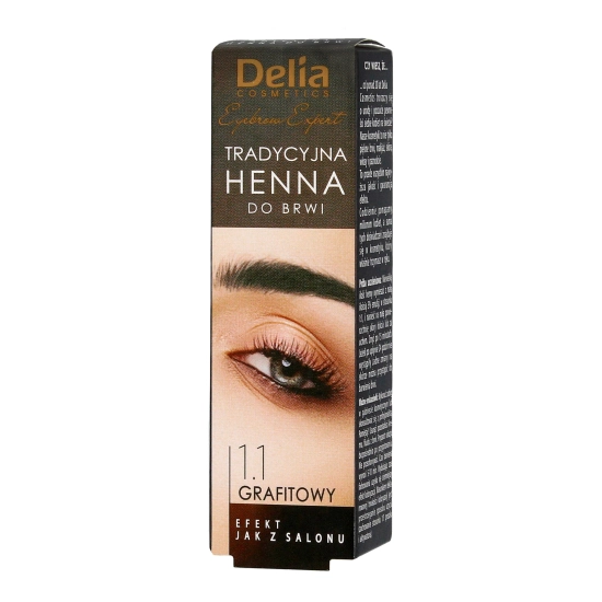 Delia Cosmetics Henna do brwi 1.1 Grafitowa  1szt