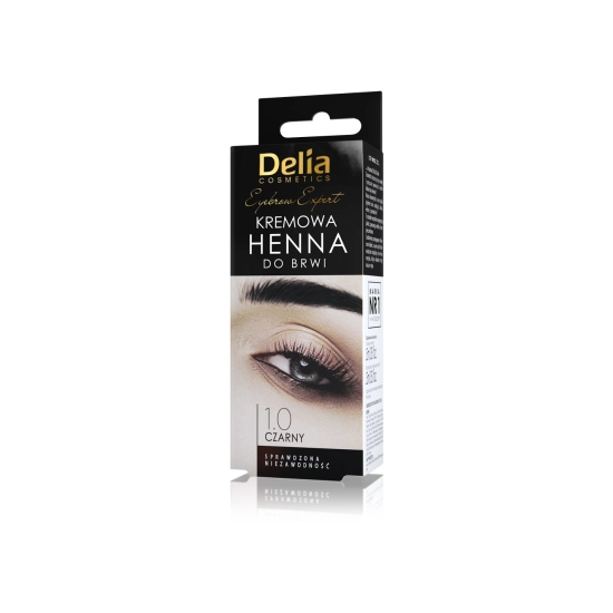 Delia Cosmetics Henna do brwi kremowa nr 1.0 Czarna  1op.
