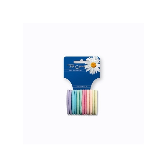 Top Choice Akcesoria do włosów Gumki "Pastel" zgrzewane (22500)  1op-12szt
