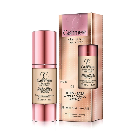 Dax Cosmetics Cashmere Fluid -baza wygładzająco-kryjąca nr 01 Ivory  30ml