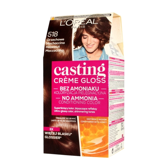 Casting Creme Gloss Krem koloryzujący nr 518 Orzechowe Mochaccino  1op.