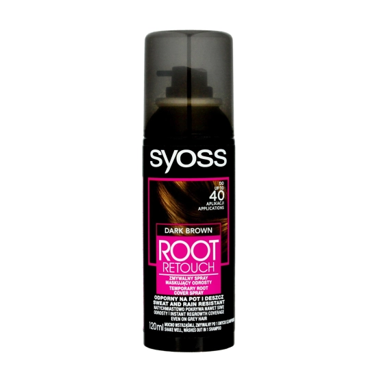 Syoss Root Retoucher Spray maskujący odrosty -  Ciemny Brąz  120ml