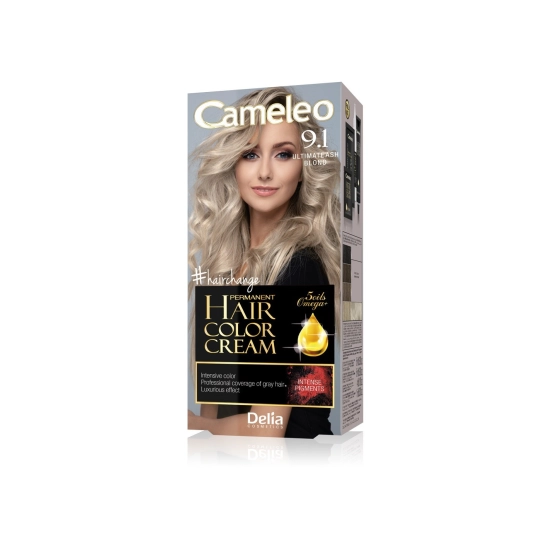 Delia Cosmetics Cameleo HCC Farba permanentna Omega+ nr 9.1 Ultimate Ash Blond  1op.