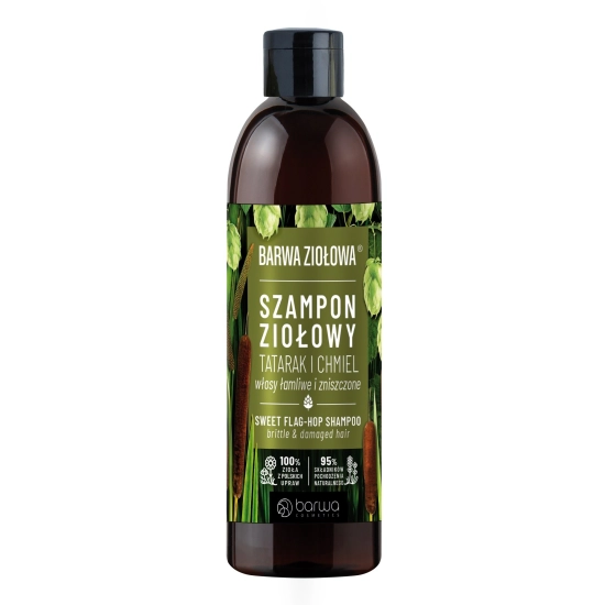 BARWA Ziołowa Szampon do włosów Tatarak & Chmiel - włosy łamliwe i zniszczone  250ml