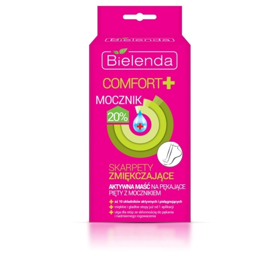 Bielenda Comfort + Aktywna maść na pękające pięty z mocznikiem - skarpety zmiękczające  1op.