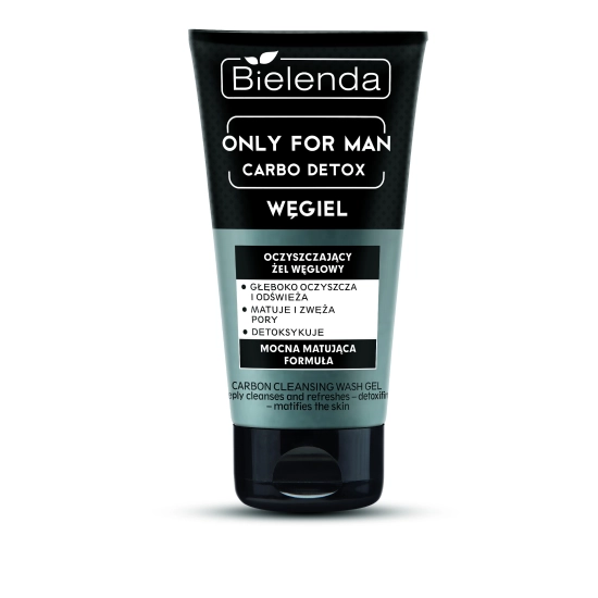 Bielenda Only for Man Carbo Detox Żel oczyszczający do mycia twarzy z węglem  150ml