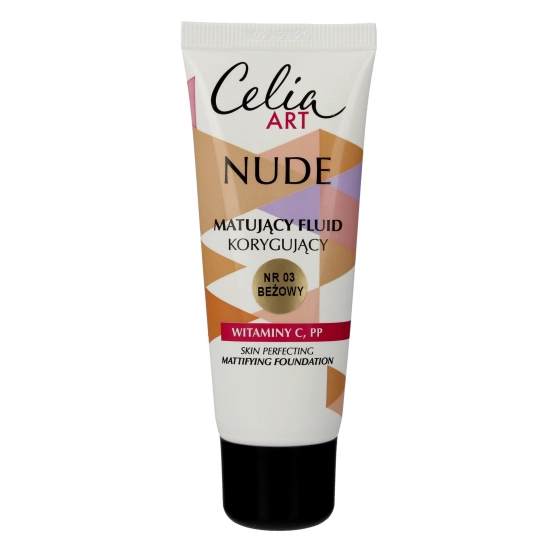 Celia Art Nude Matujący Fluid korygujący nr 03 beżowy  30ml