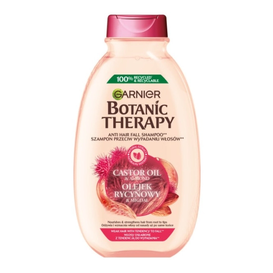 Garnier Botanic Therapy Olejek Rycynowy i Migdał Szampon do włosów osłabionych i łamliwych  400ml