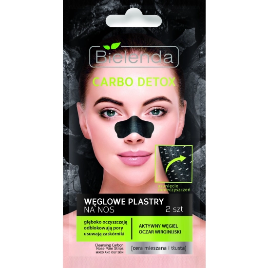 Bielenda Carbo Detox Czarny Węgiel Plastry oczyszczające na nos  1op.-2szt
