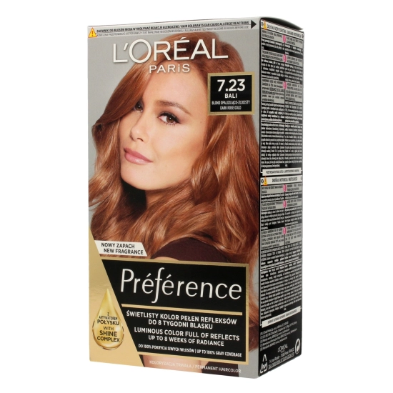 Loreal Farba Recital Preference 7.23 Blond Opalizująco Złocisty  1op.