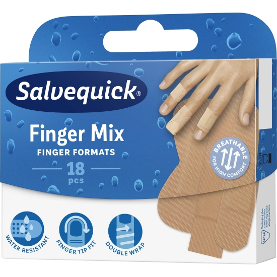 Salvequick Plastry Finger Mix  1op.-18szt