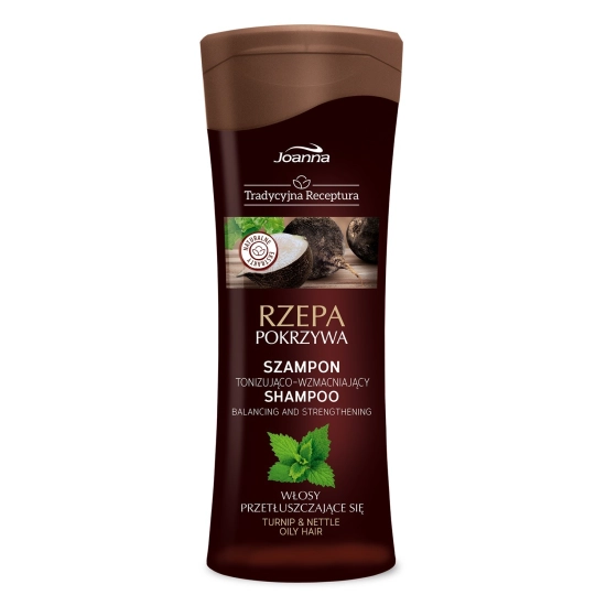 Joanna Tradycyjna Receptura Szampon do włosów wzmacniający Rzepa i Pokrzywa  300ml