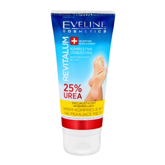 Eveline Revitalum 25% Urea Krem-kompres regenerujący 8w1 na pękające pięty 100ml
