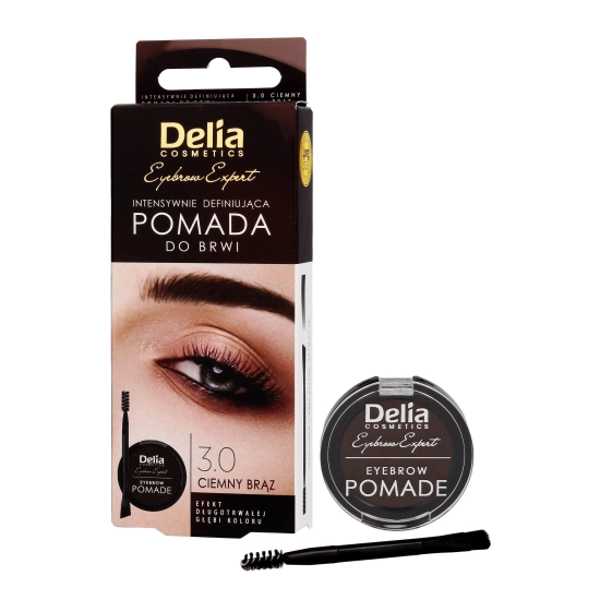 Delia Cosmetics Eyebrow Expert Pomada do brwi Ciemny Brąz 1szt