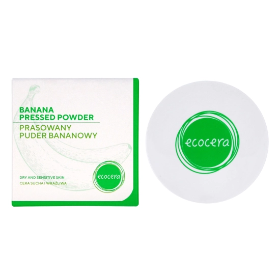 ECOCERA Puder prasowany Bananowy - cera sucha i wrażliwa 10g