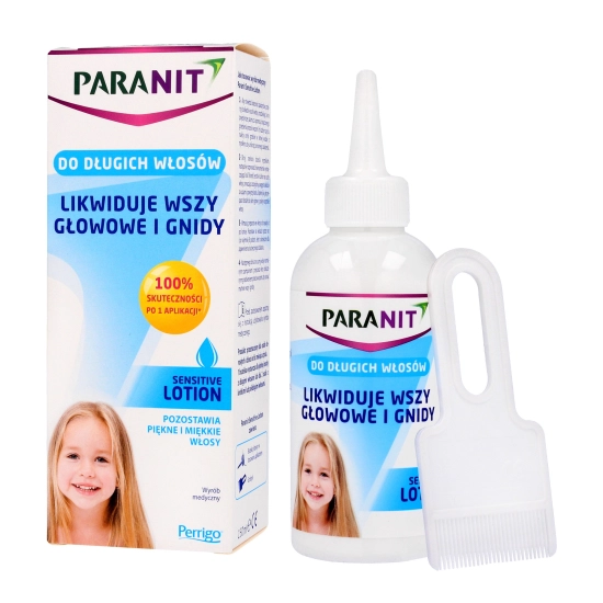 PARANIT Sensitive Lotion eliminujący wszy i gnidy do włosów długich  150ml